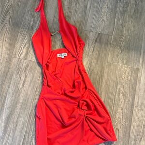 IAM.GIA Red Halter Dress